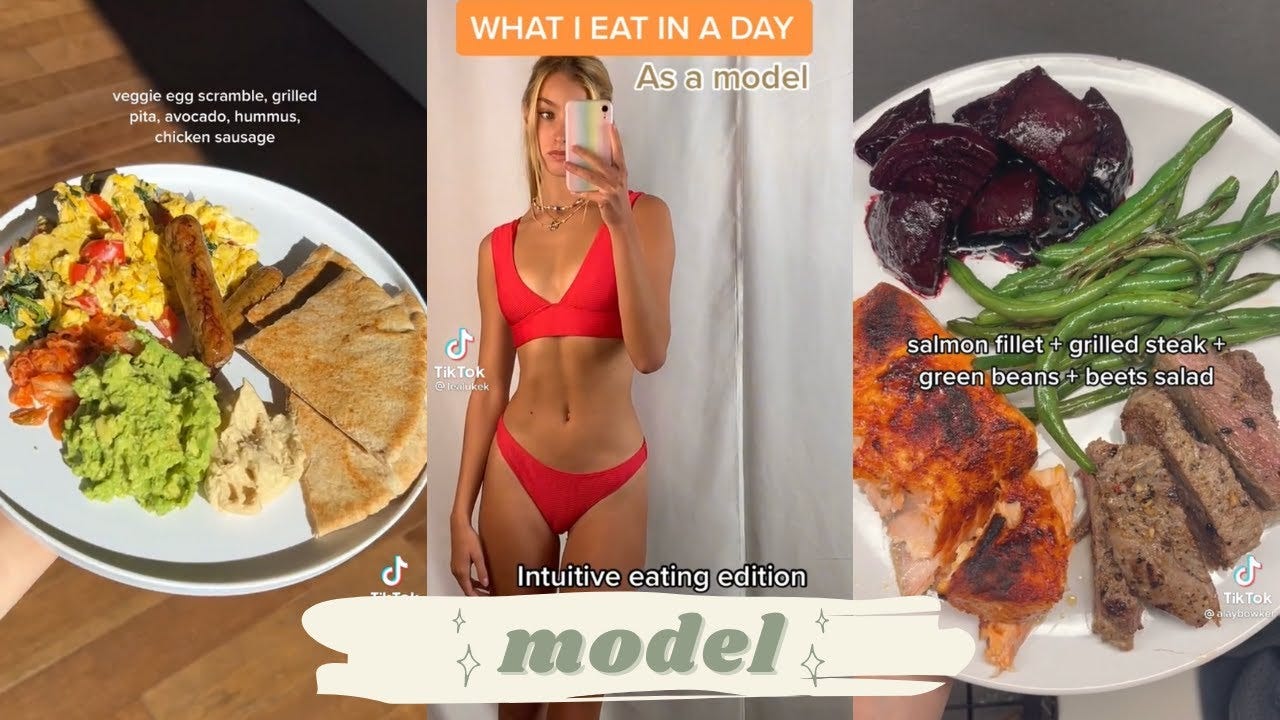 what i eat in a day as a model🌮 | tiktok compilation - YouTube