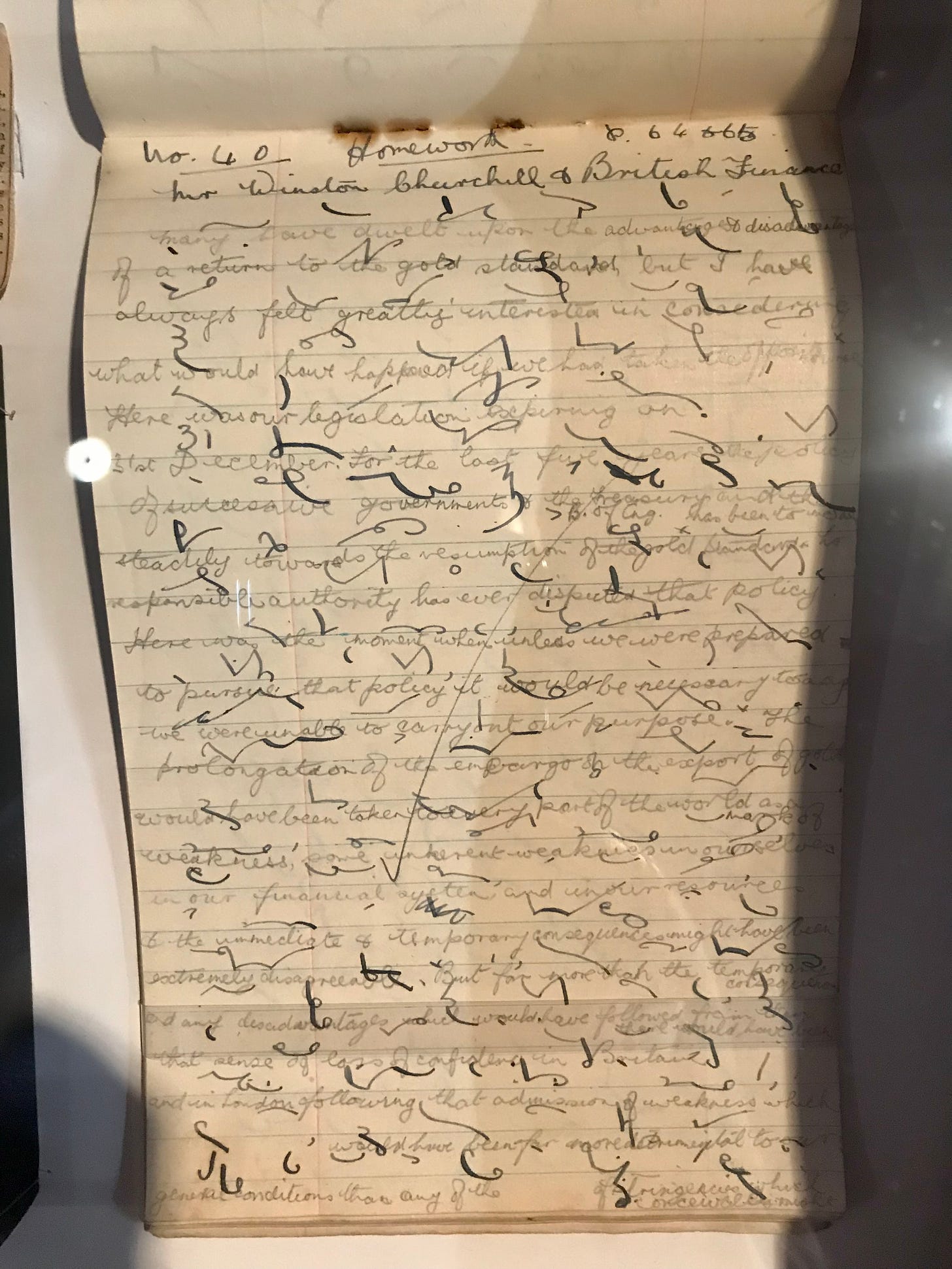 Pitman shorthand notebook in Trowbridge Museum
