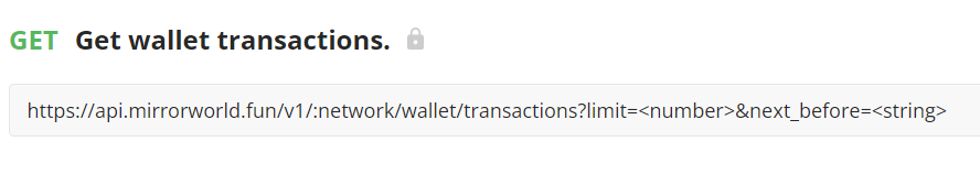 Use Blockchain API to get transcations of a wallet