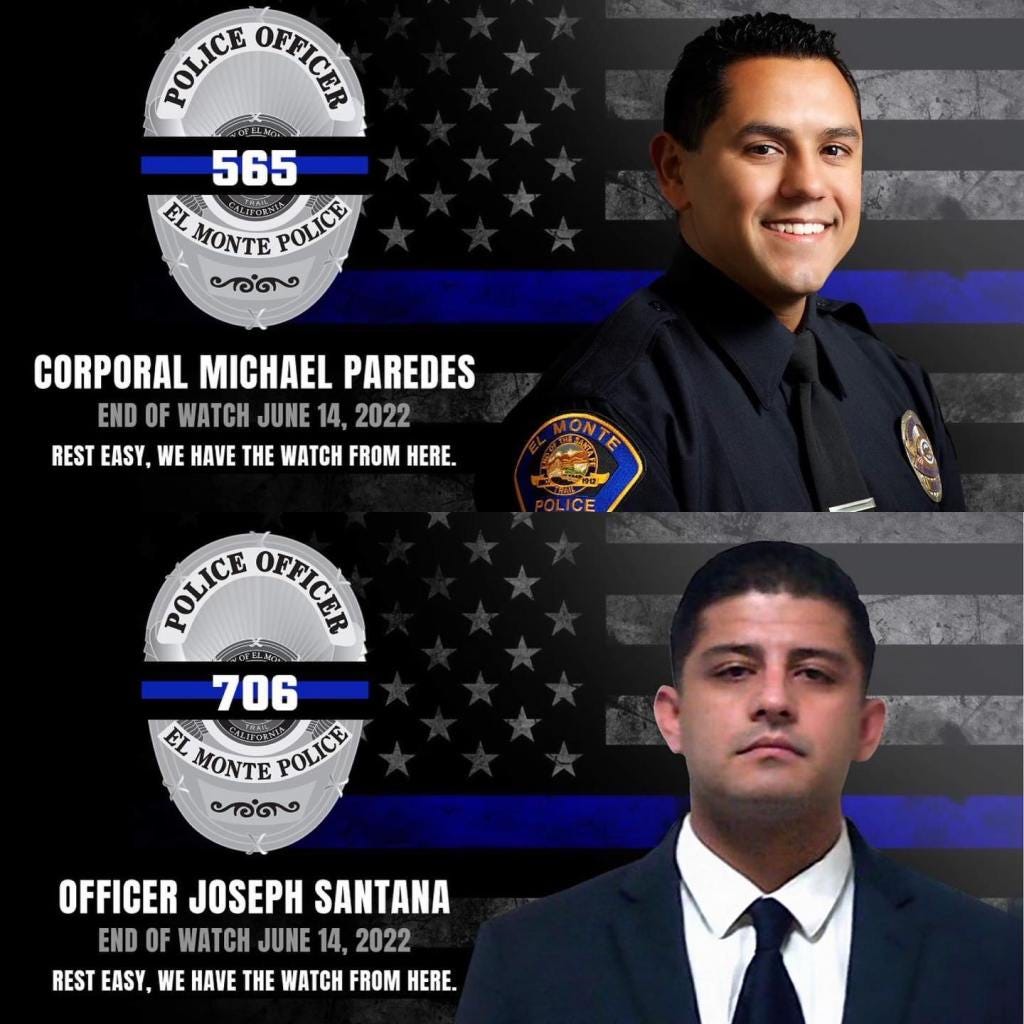 Michael Paredes and Joseph Santana police department headshots.