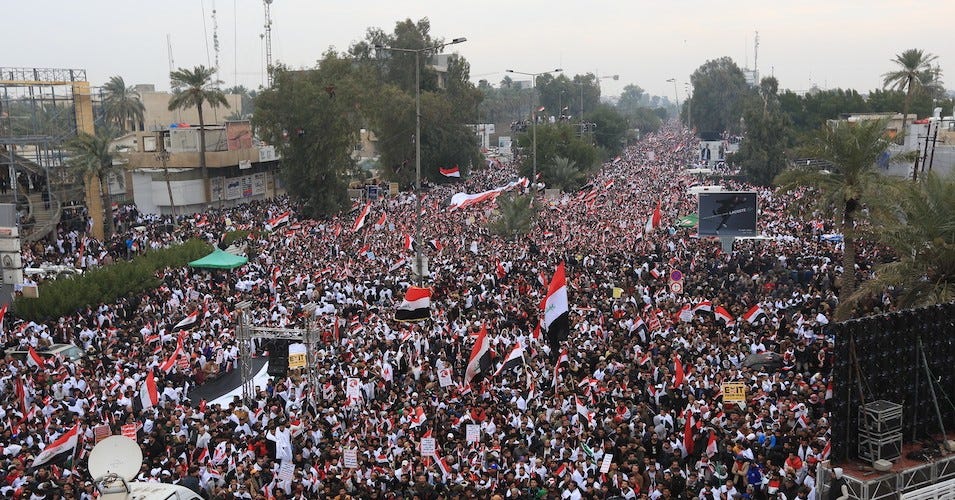 Iraq for Iraqis': Hundreds of Thousands Flood Streets of Baghdad ...