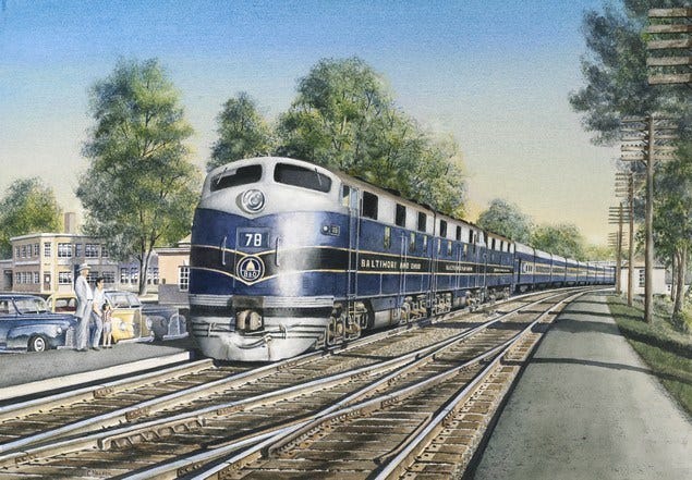 Train Print -The B&O Capitol Limited- For Sale