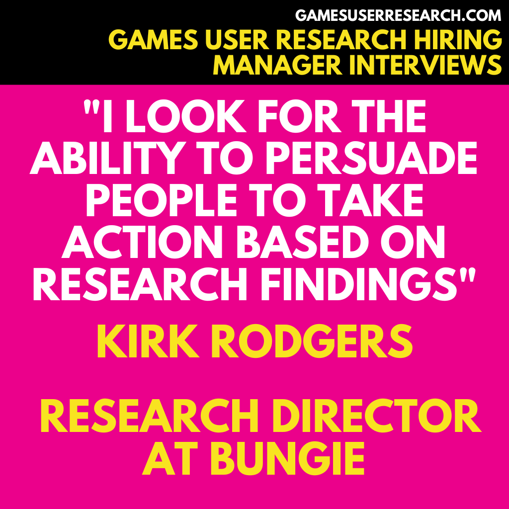 Kirk Rodgers - I look for the ability for people to persuade them to take action