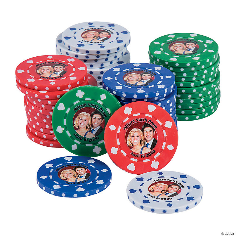 Custom Photo Personalized Poker Chips - 100 Pc. | Oriental Trading Custom Photo Personalized Poker Chips - 100 Pc. | Oriental Trading