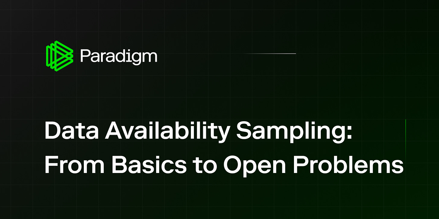 Data Availability Sampling: From Basics to Open Problems - Paradigm