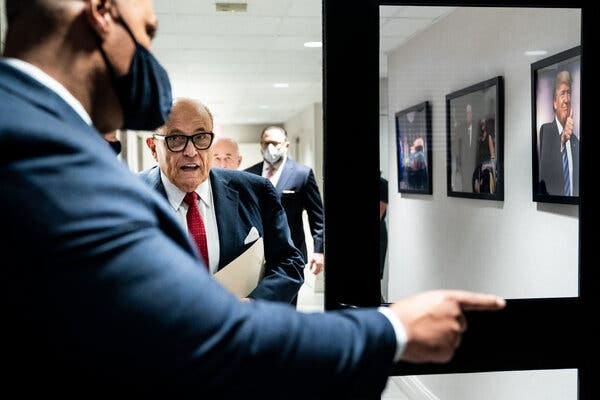 The negotiations could easily fall apart, but Rudolph W. Giuliani, through his lawyer, has signaled to the Jan. 6 committee that he plans to take a less confrontational stance toward its requests.