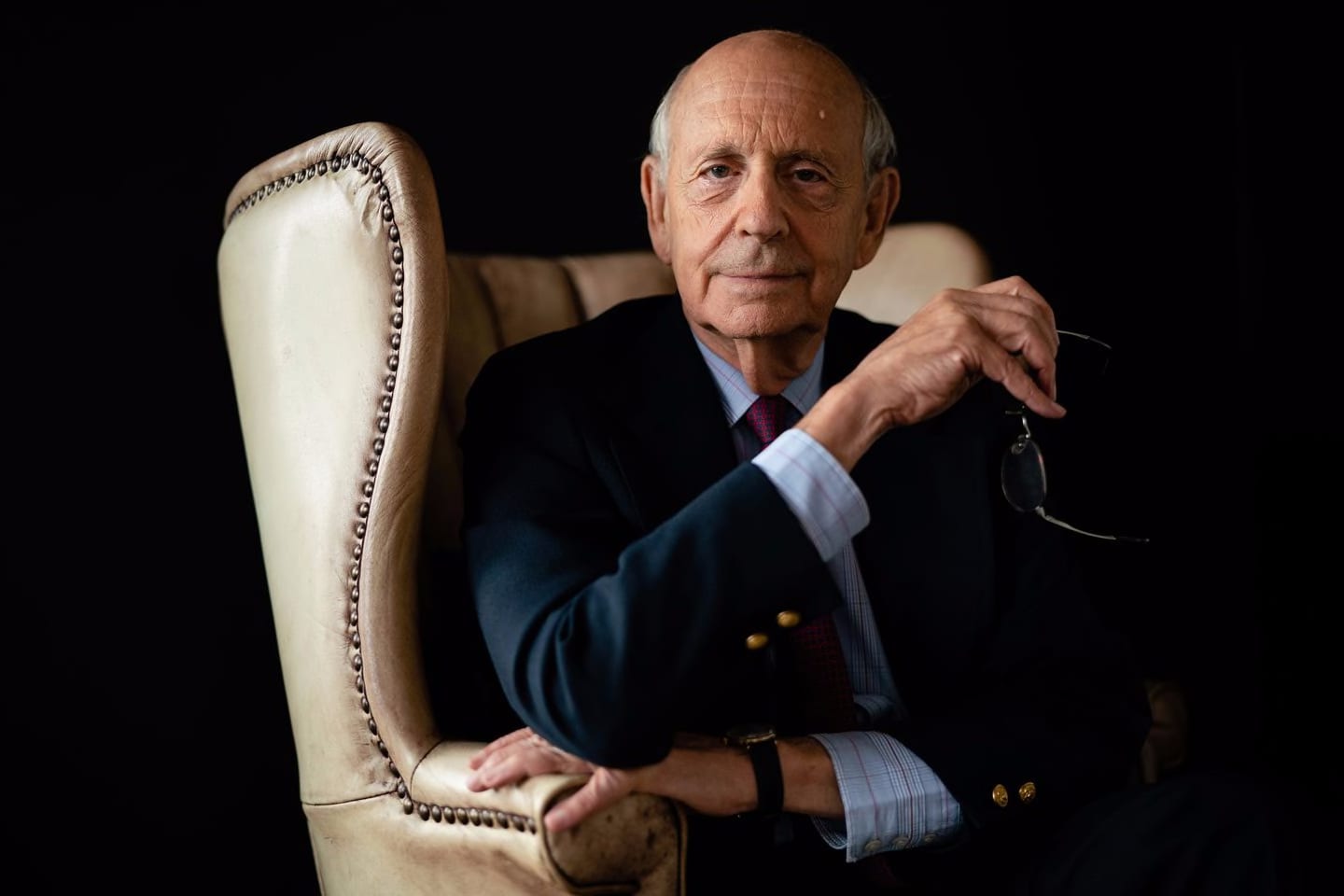 Supreme Court Justice Stephen Breyer sat for a portrait in Washington on Thursday. Justice Breyer said he is struggling to decide when to retire from the Supreme Court and is taking account of a host of factors, including who will name his successor.