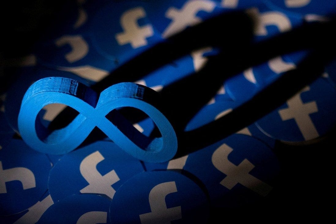 Meta and Facebook logos are seen in this illustration taken February 15, 2022. Photo: Reuters