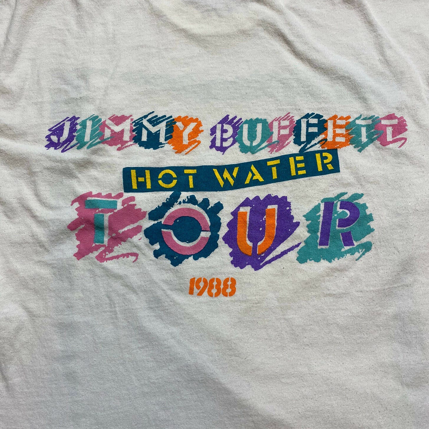 Image 31 - Jimmy Buffett Hot Water Tour 1988 T-Shirt Vtg 80s Coral Reefer Parrothead Tee