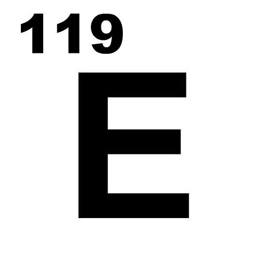 afbeelding van het element E met 119 erboven