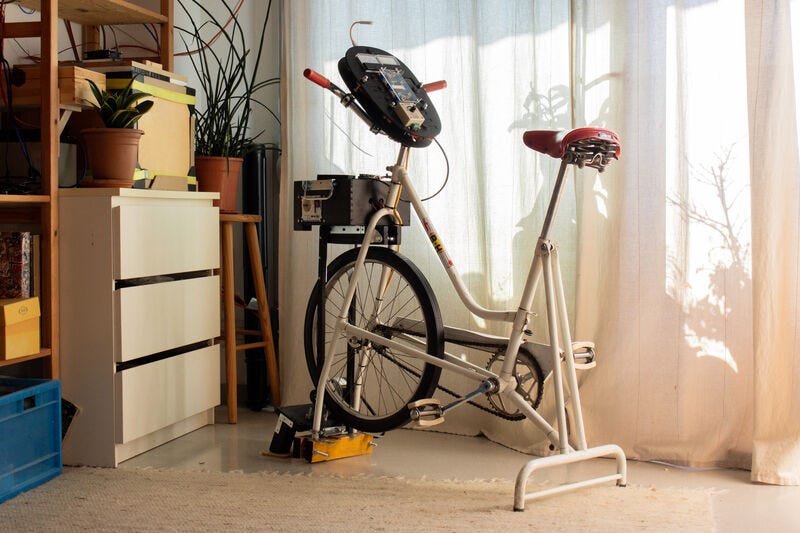 Bike-generator-living-room