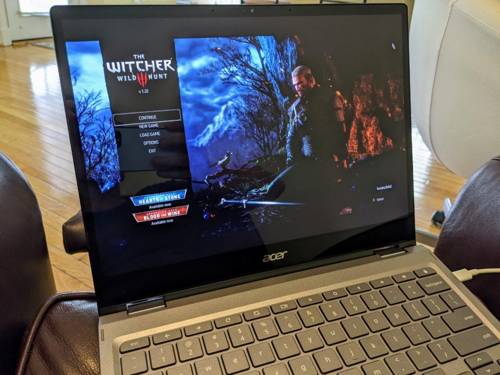 Witcher 3 on Chromebook
