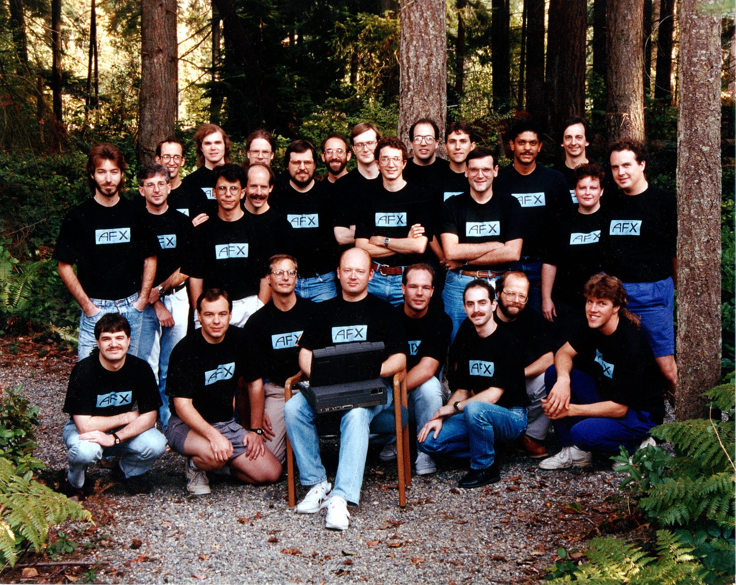 A group photo of 26 members of the AF team.