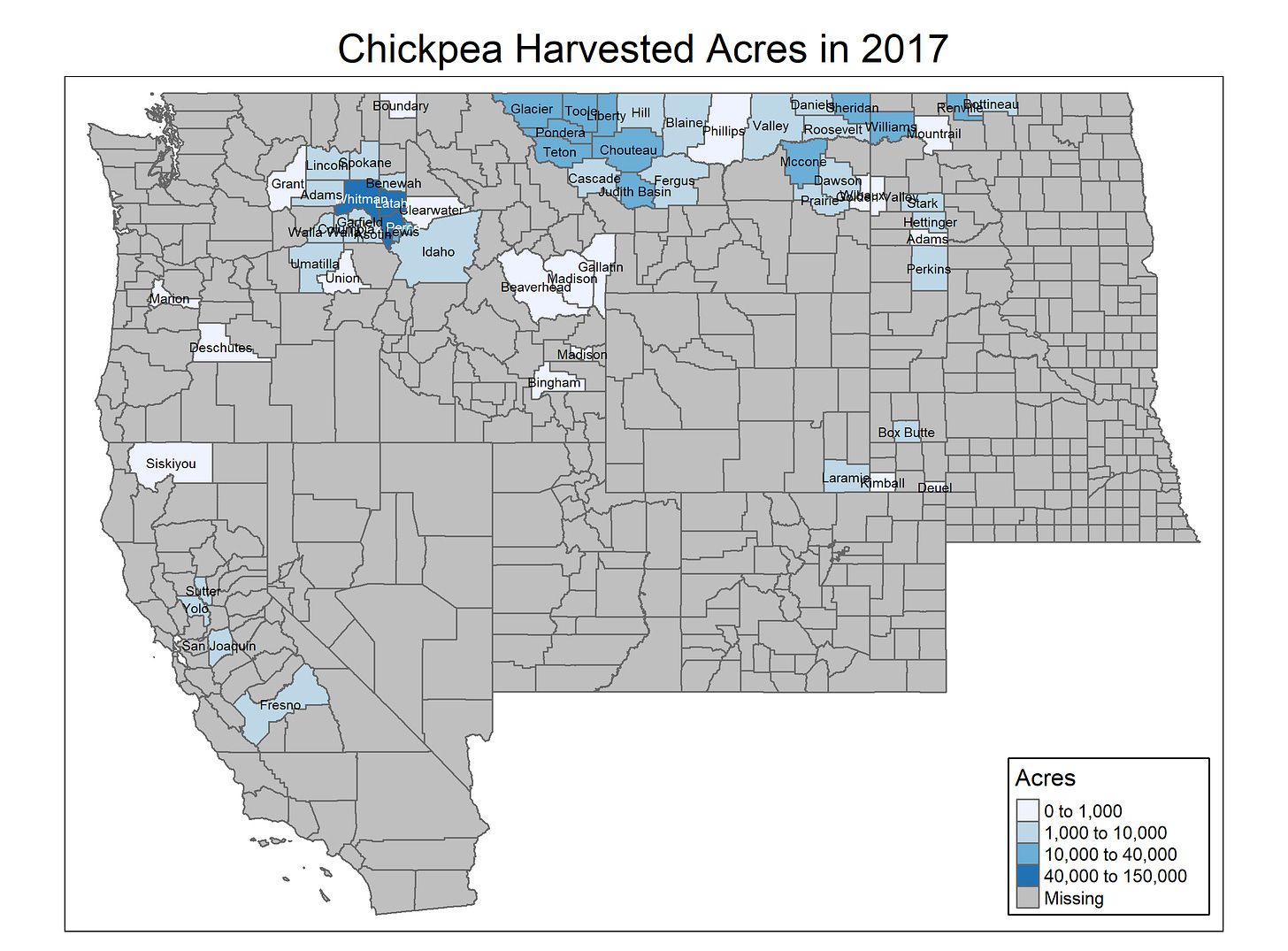 US Chickpea Production