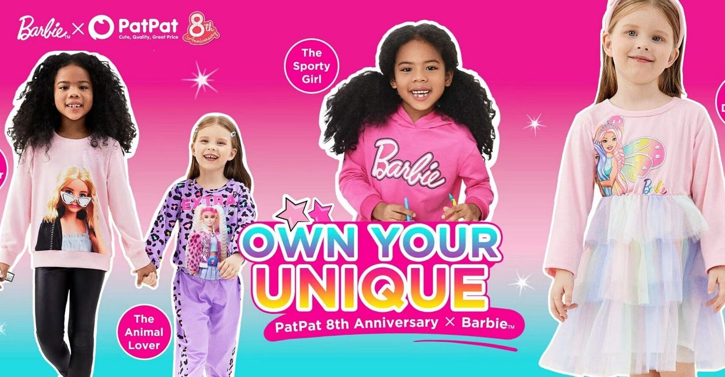 Children’s Apparel Brand PatPat Announces Licensing Deal with Barbie®