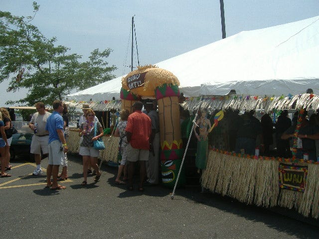 One of the most elaborate business tents, this belonged to the Hebron Bank. There were dozens of businesses and groups with tents or parts of tents.