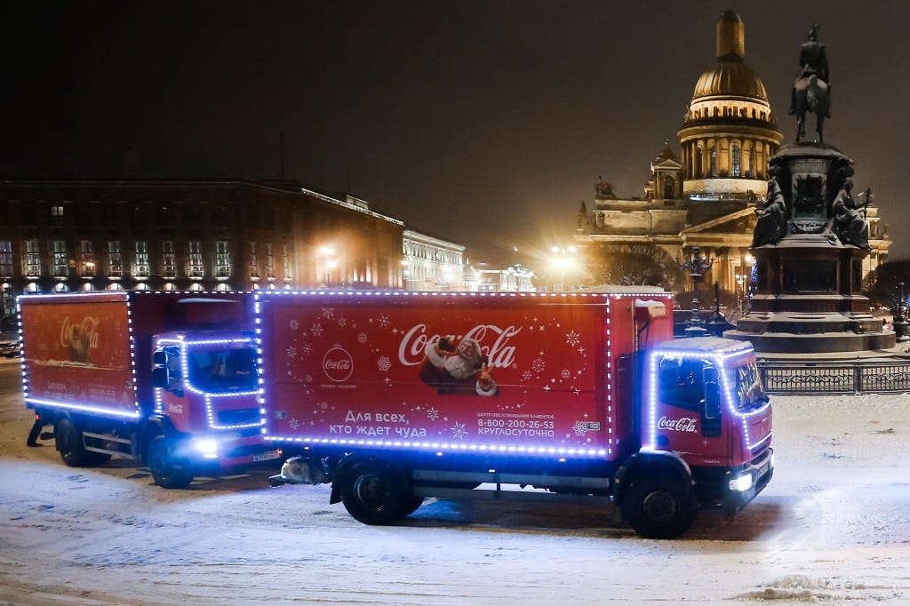 Coke truck in Russia