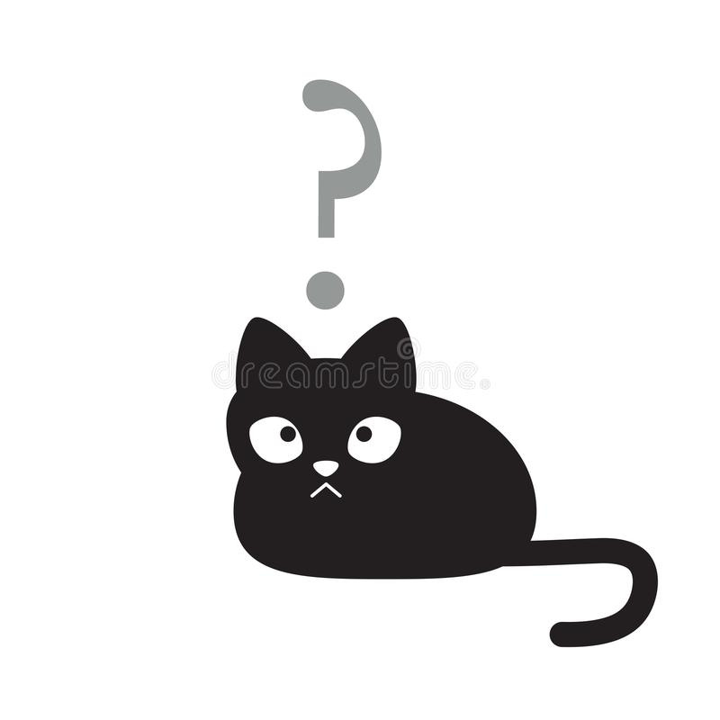 Cat in Confused State of Mind Stock Vector - Illustration of cute,  infographic: 123799727