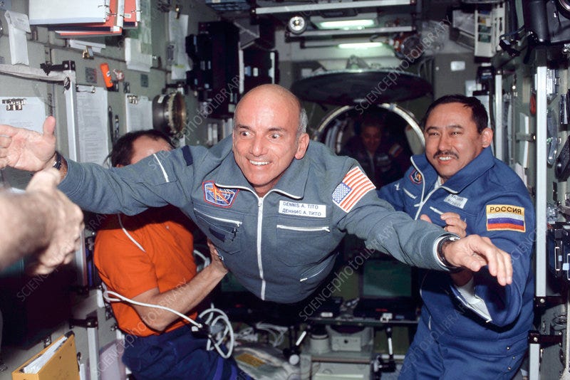 Dennis Tito, first space tourist - Stock Image - S565/0231 - Science Photo  Library