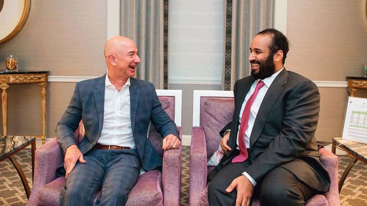 Image result for jeff bezos and mohammed bin salman