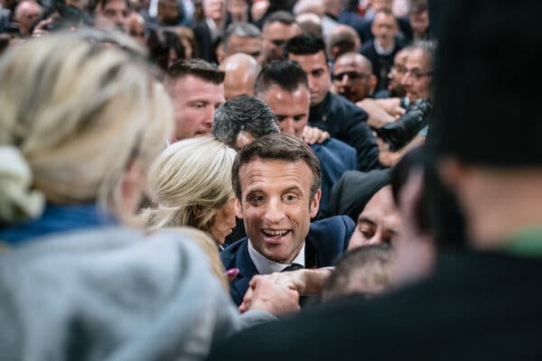 Saturday’s campaign rally was Mr. Macron’s first for an election that is now less than a week away.