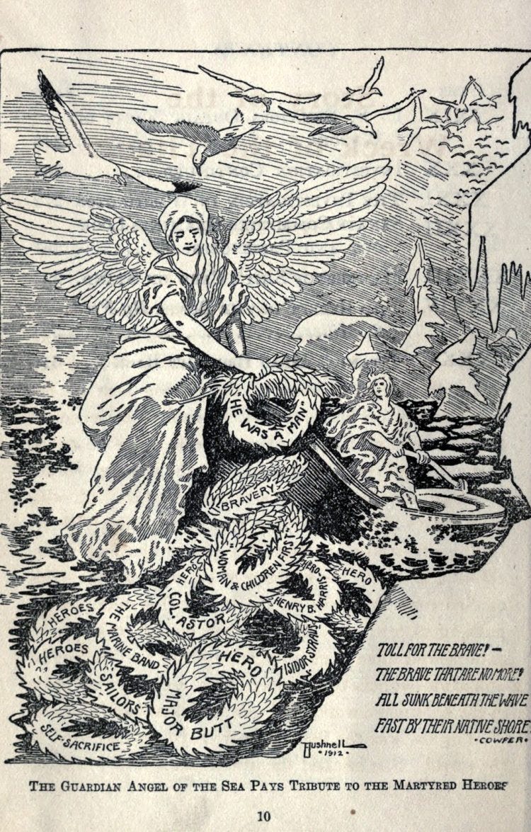 Titanic disaster editorial cartoon 1912 (3) Titanic disaster editorial cartoon 1912 (3)