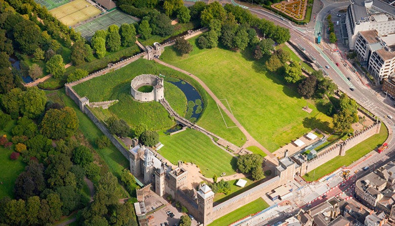 Cardiff Castle in Cardiff South Wales