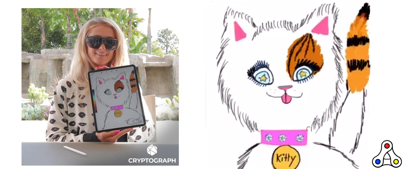 Paris Hilton Drawing Sold for $17.000 - Play to Earn