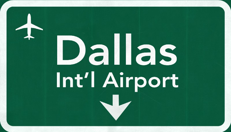 Sign: Dallas International Airport