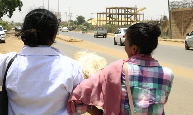Women without headscarves in the Sudanese capital, Khartoum, in August 2019. Many fear that women’s rights such as leaving their heads uncovered could be rolled back.