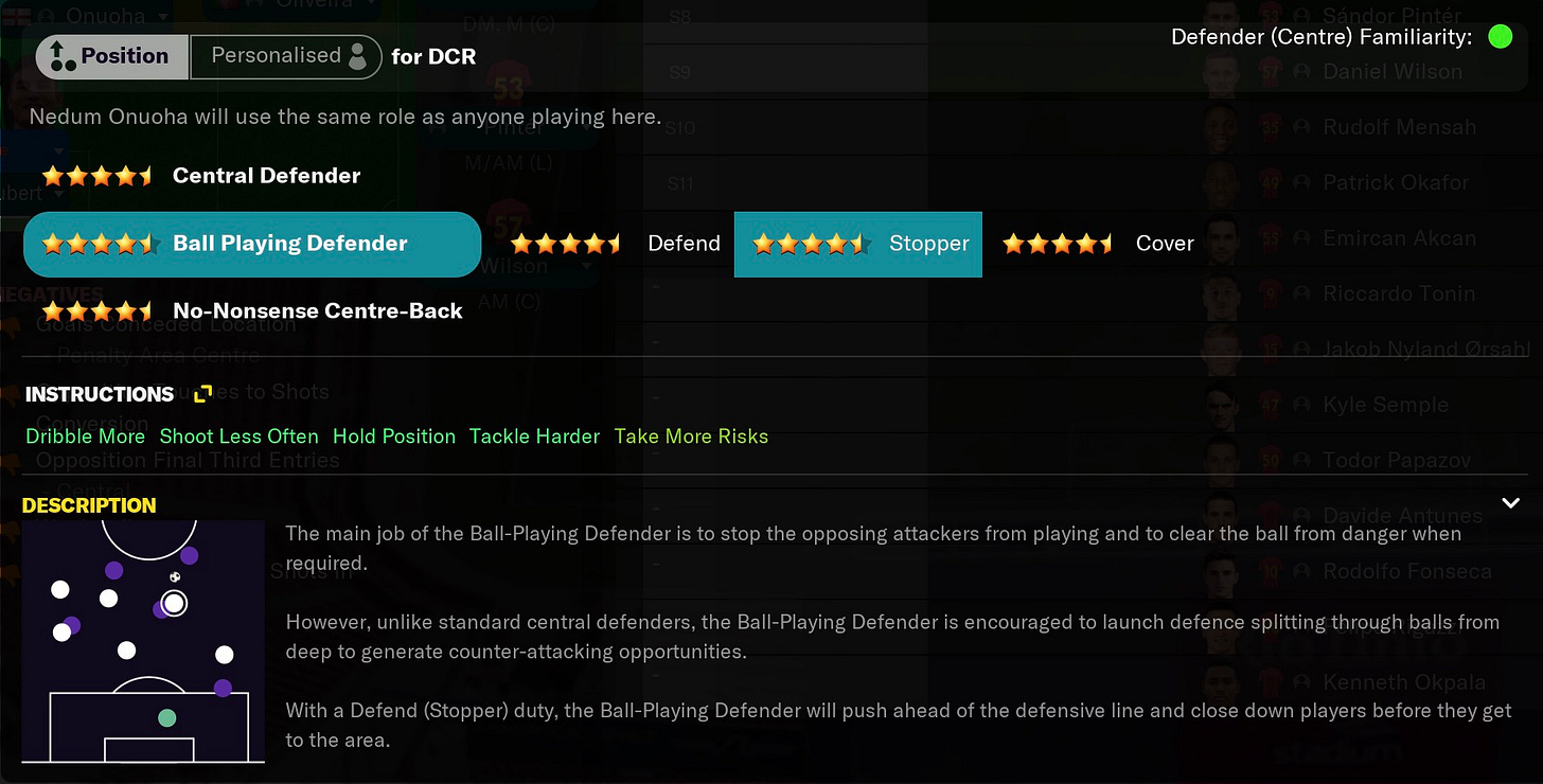 Football Manager 2021 Ball Playing Defender
