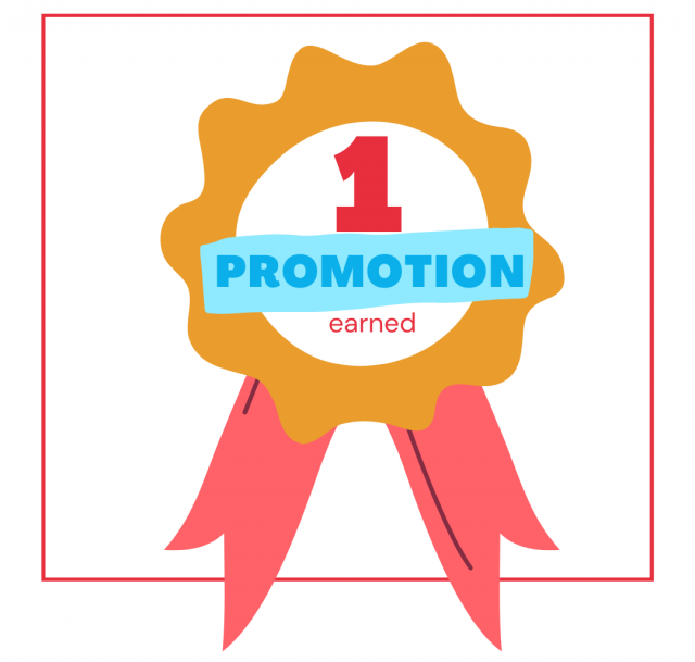 1 promotion earned