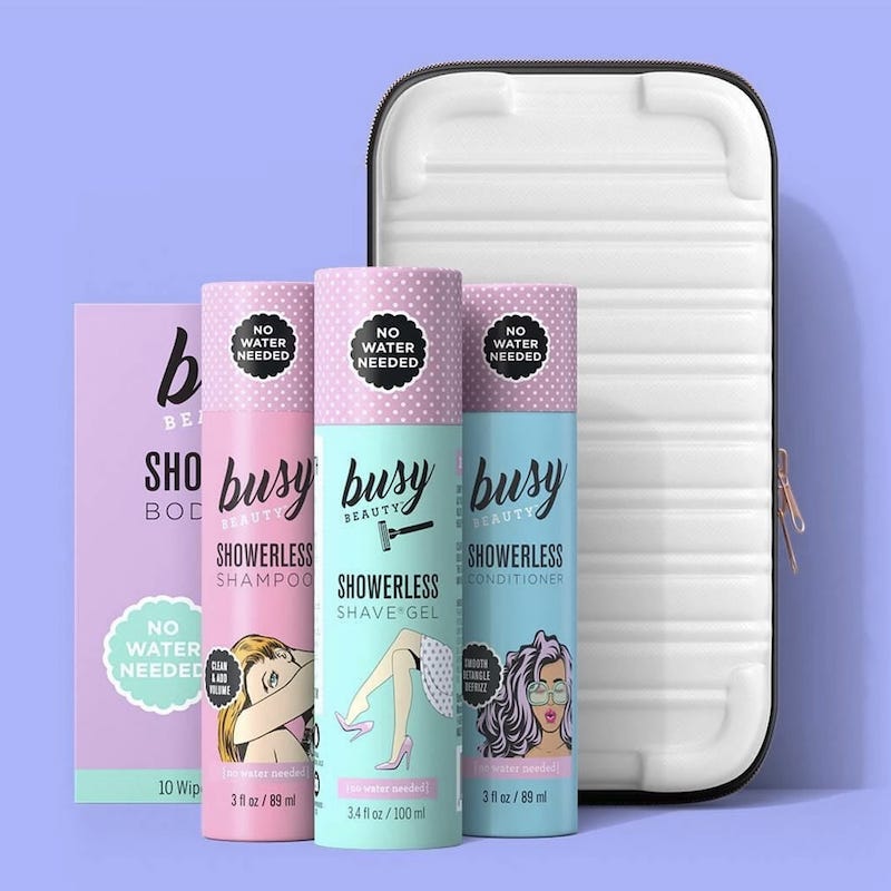 busy beauty showerless travel kit