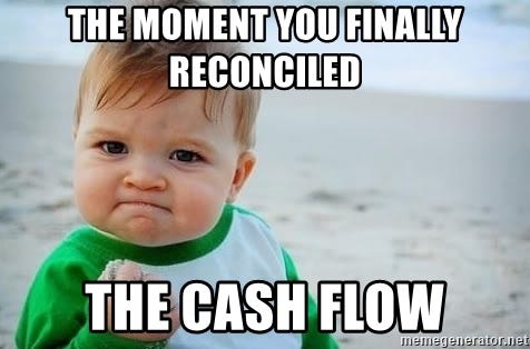 the moment you finally reconciled the cash flow - fist pump baby | Meme  Generator