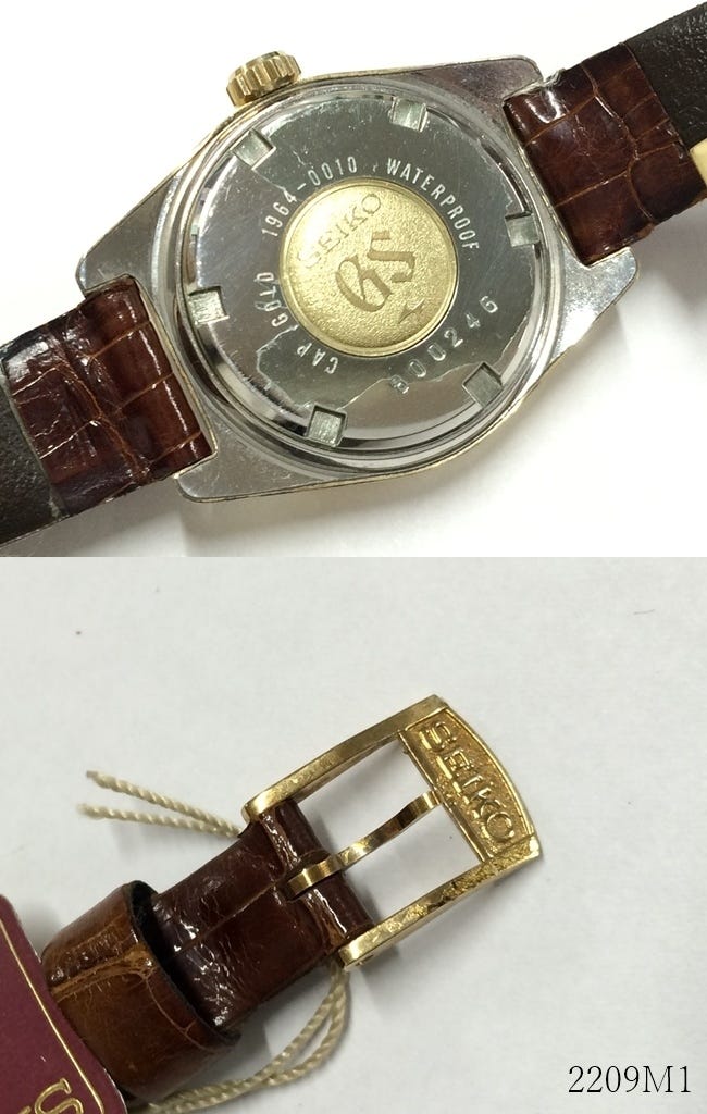 * working goods * GRAND SEIKO Grand Seiko HI-BEAT 36000 GS medallion 1964-0010 hand winding genuine belt buckle lady's wristwatch 2209M1K_4