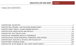 BAGB table of contents