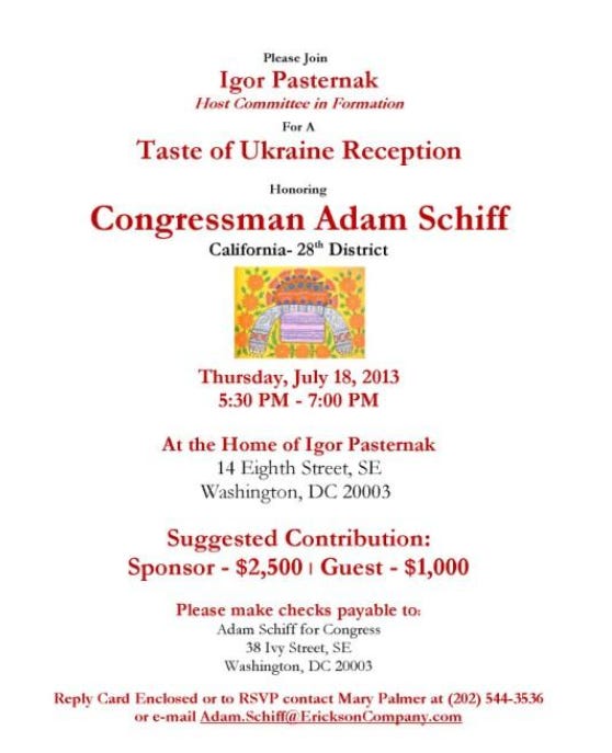 Schiff Pasternak flyer page one 2013.png