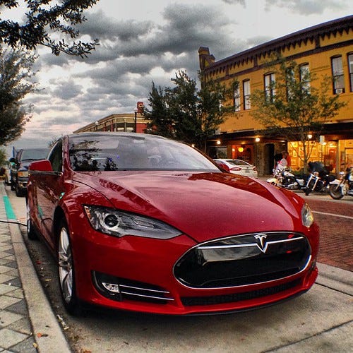 A picture of a Tesla