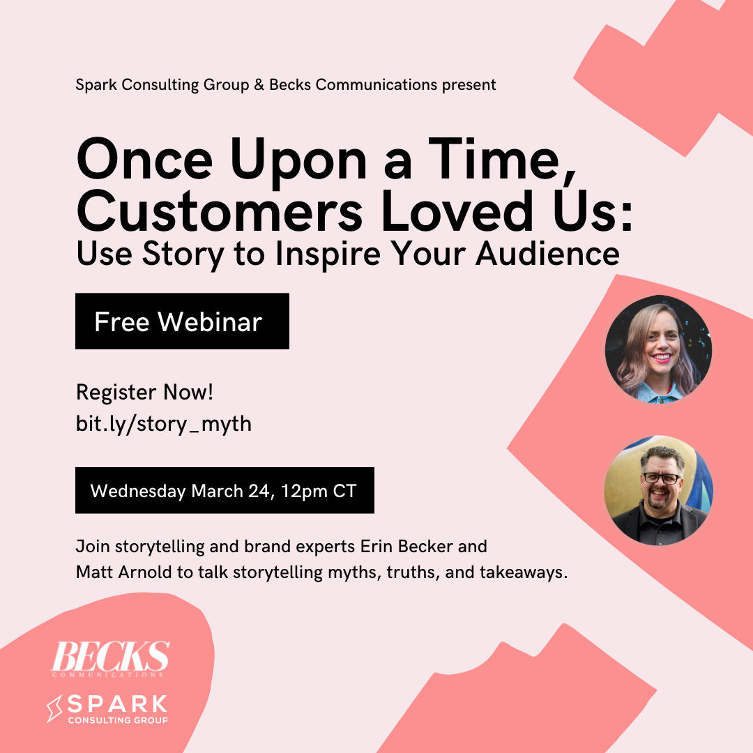 Storytelling Webinar, March 24, 12pm US central time