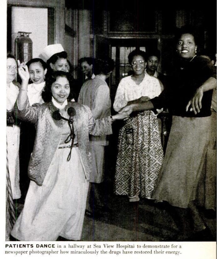 A photo from Life magazine of patients dancing at Sea View