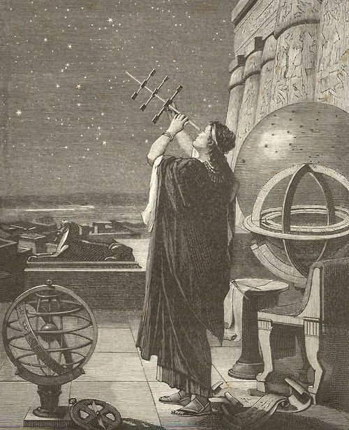Illustration of Hypatia, Ancient Alexandria's female scholar and director of the Library of Alexandria