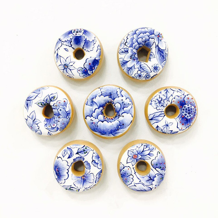 Artist Sculpts Modern Art-Inspired Ceramic Glazed Donuts