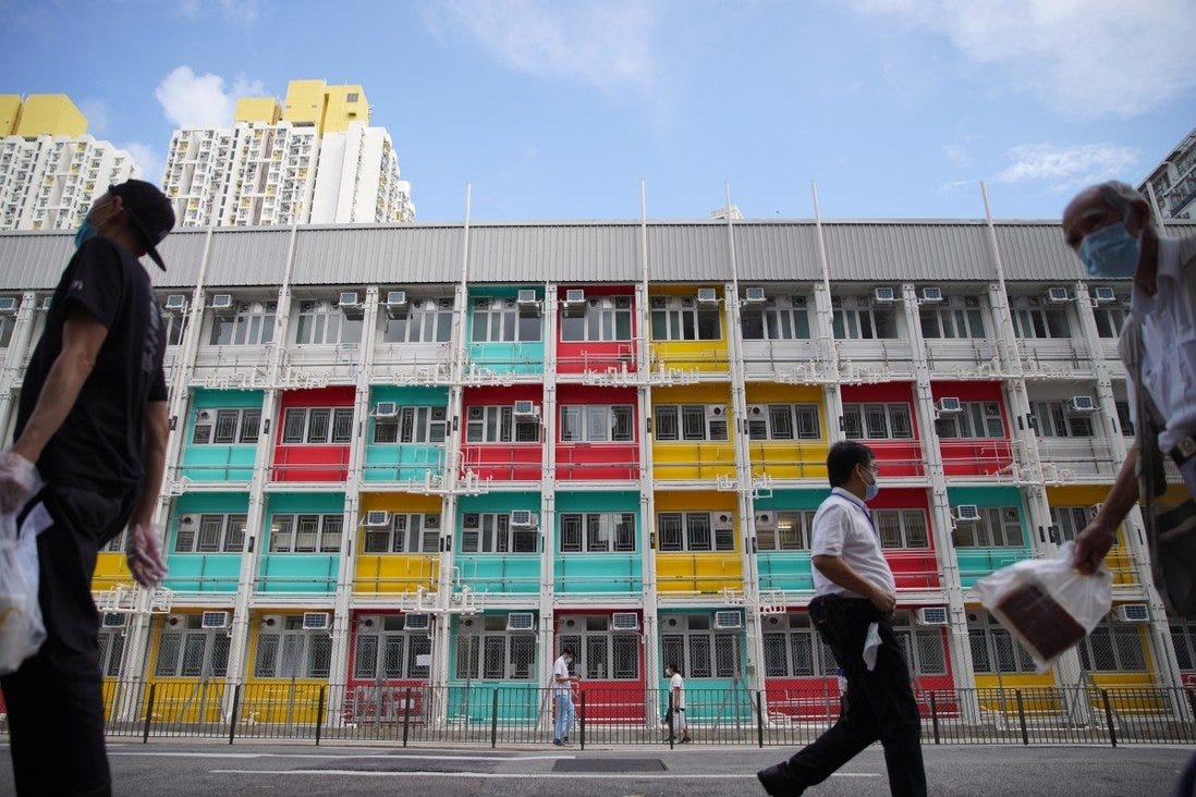 A transitional housing project on Nam Cheong Street in Shek Kip Mei. Photo: Winson Wong