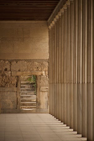 Stone steps beside Stoa of Attalos colonnade.jpg