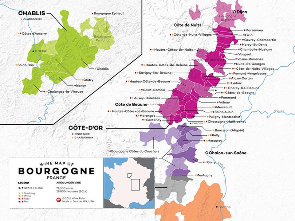 A Simple Guide to Burgundy Wine (with Maps) | Wine Folly