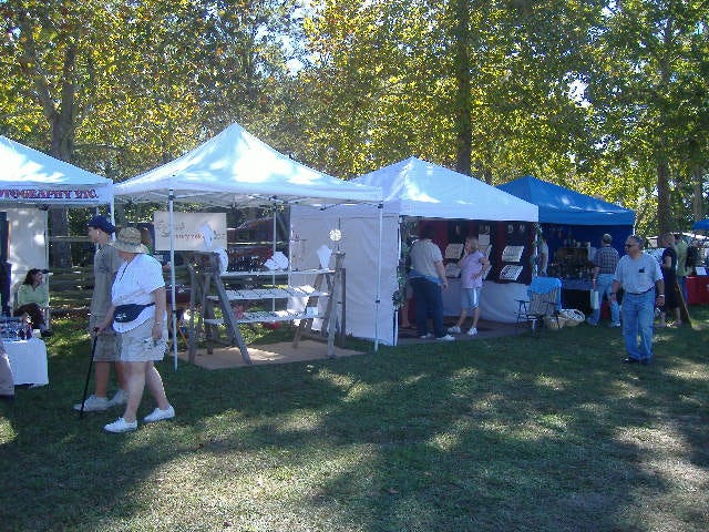 Jewelry, knickknacks, and crafts; the usual arts festival sort of fare.