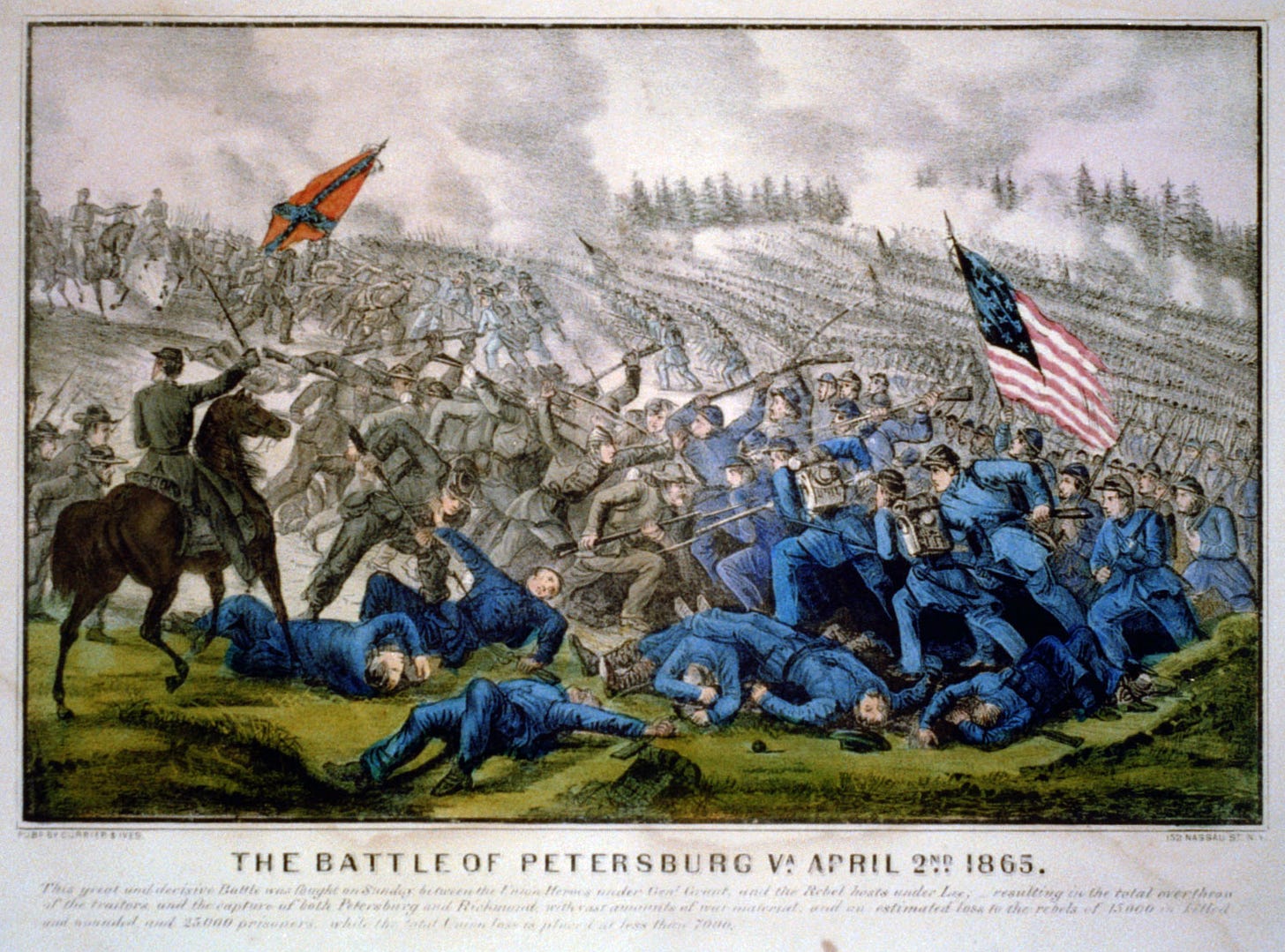 The Battle of Petersburg (April 2, 1865) (Currier & Ives print)