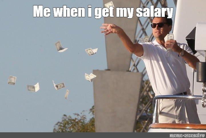 Meme: &quot;Me when i get my salary&quot; - All Templates - Meme-arsenal.com