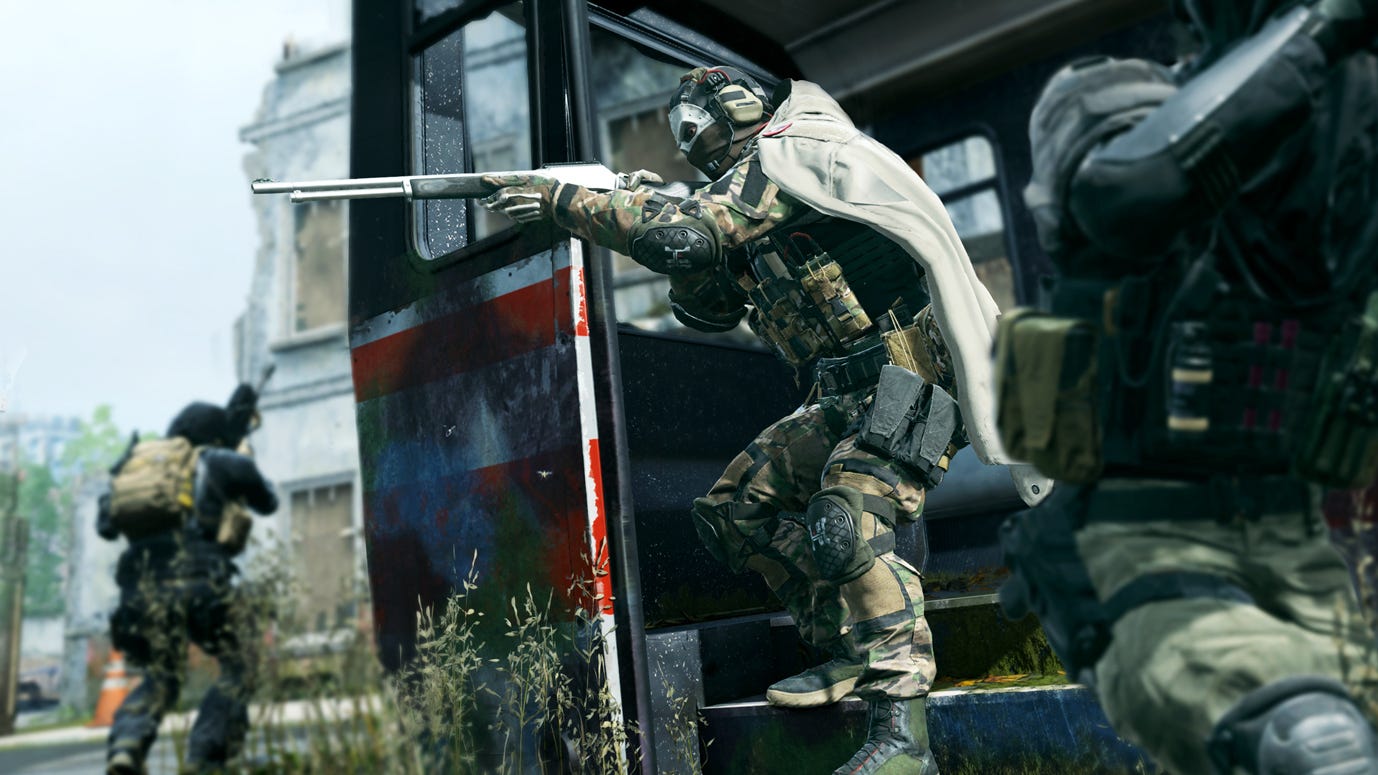 A soldier carrying a shotgun in Call of Duty: Modern Warfare 2