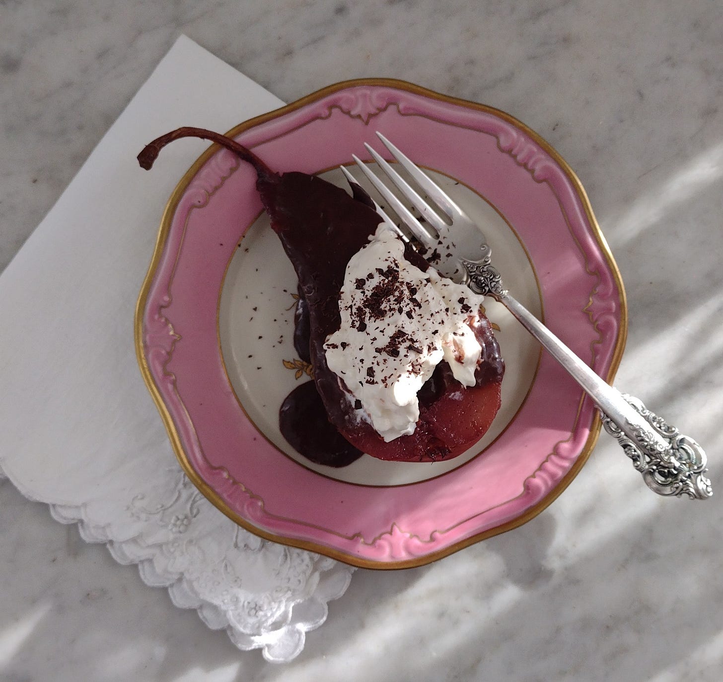poached pear dessert